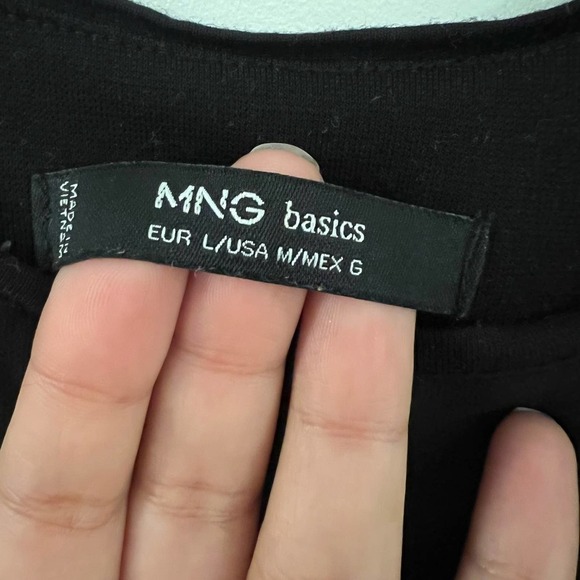 Mango Black Overlay Layered Mini Sleeveless Dress Medium - Picture 6 of 6